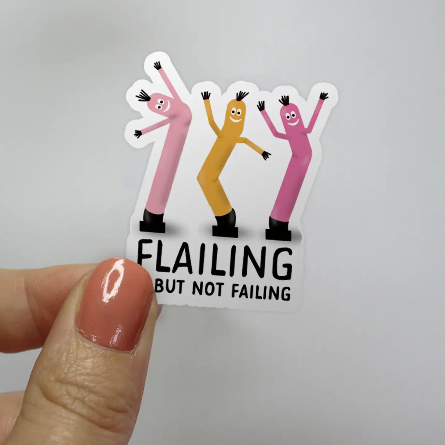 Flailing Not Failing Inflatable Man Sticker