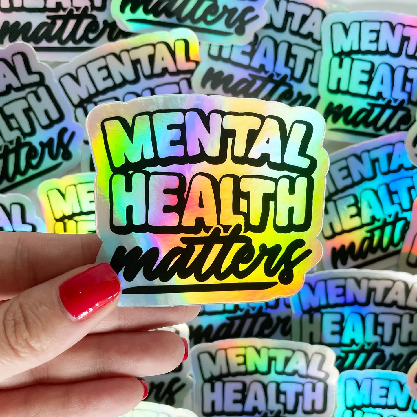 Holographic Mental Health Matters Sticker