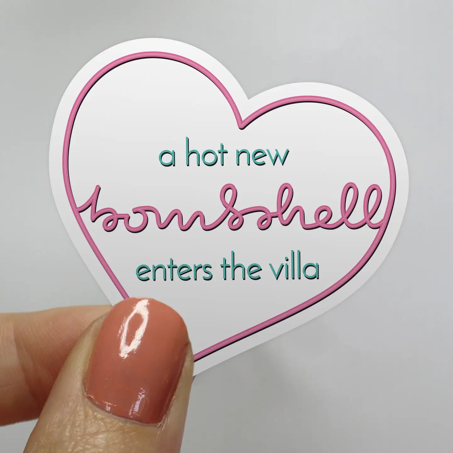 Hot New Bombshell Enters the Villa Love Island Heart Sticker