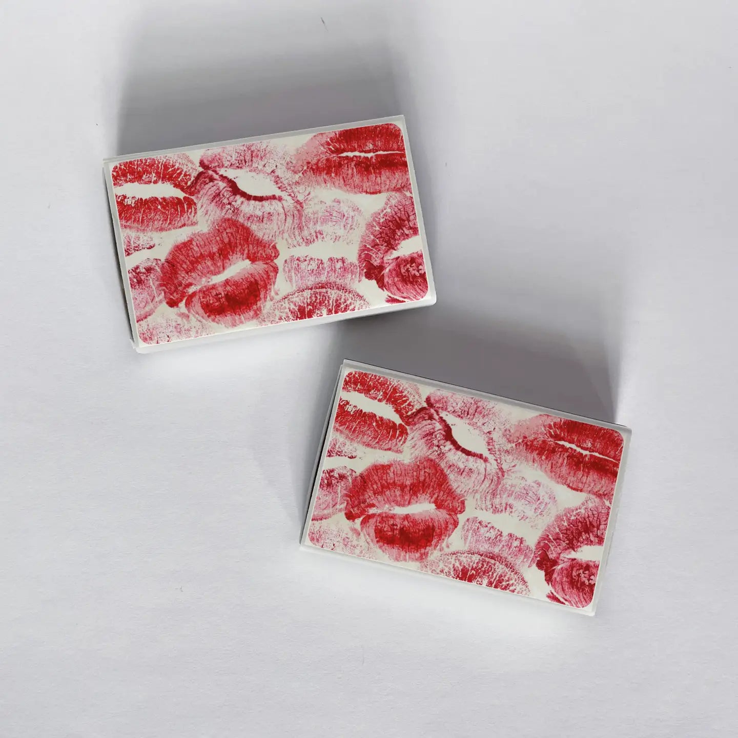 Kisses Lipstick Kiss Marks Red and Pink Matchbook