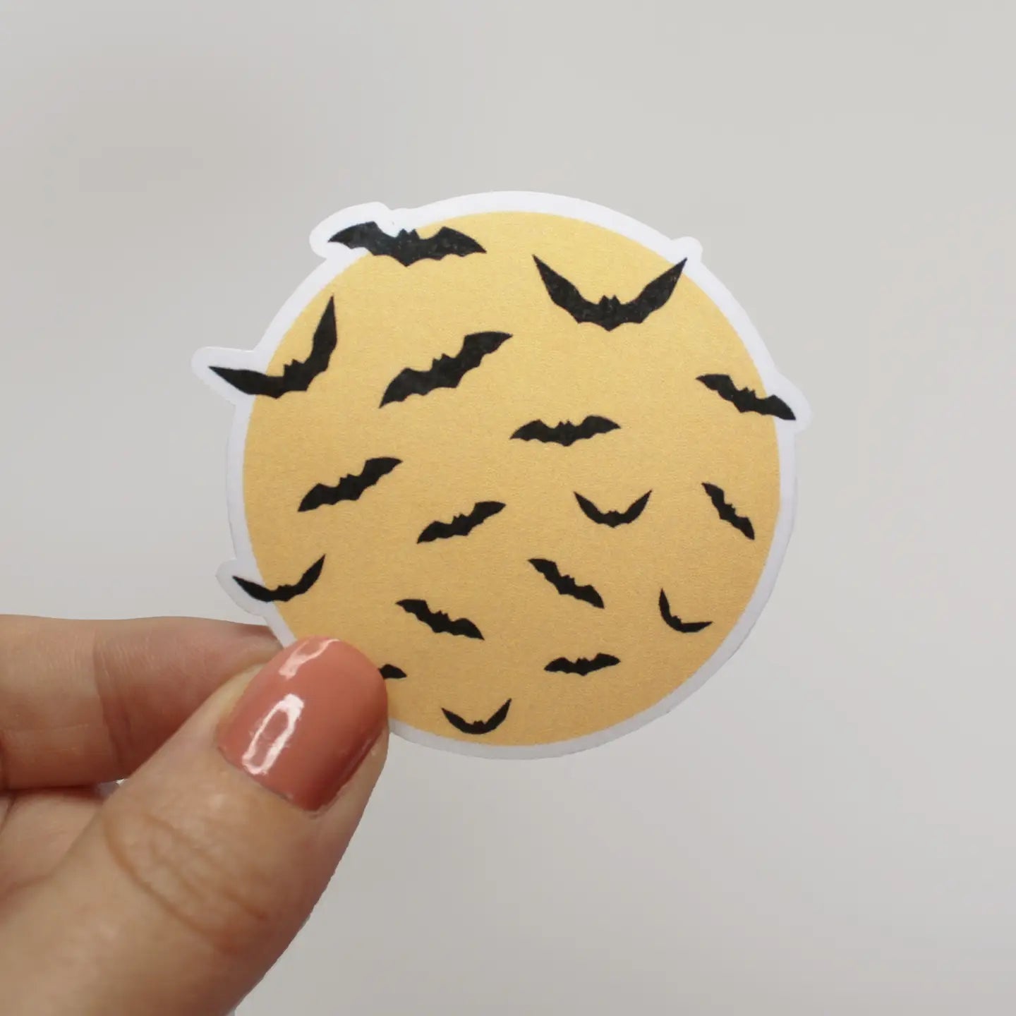 Moon and Bats Sticker