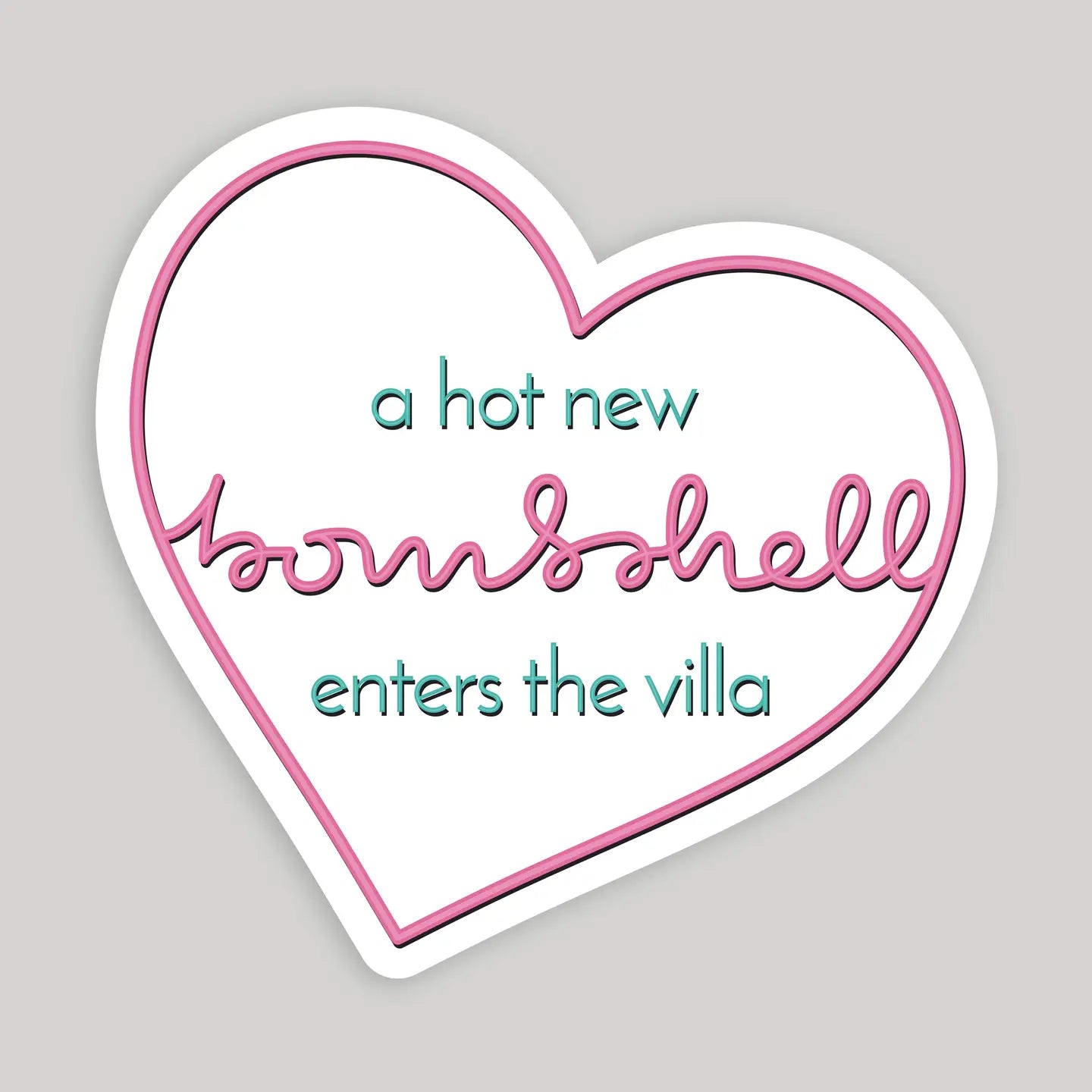 Hot New Bombshell Enters the Villa Love Island Heart Sticker