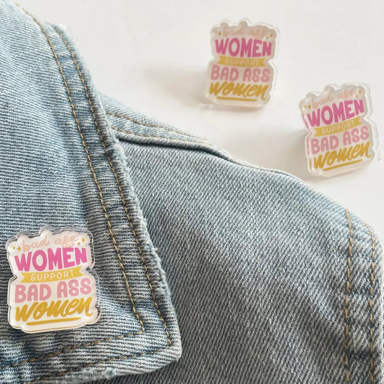 Badass Women Acrylic Pin