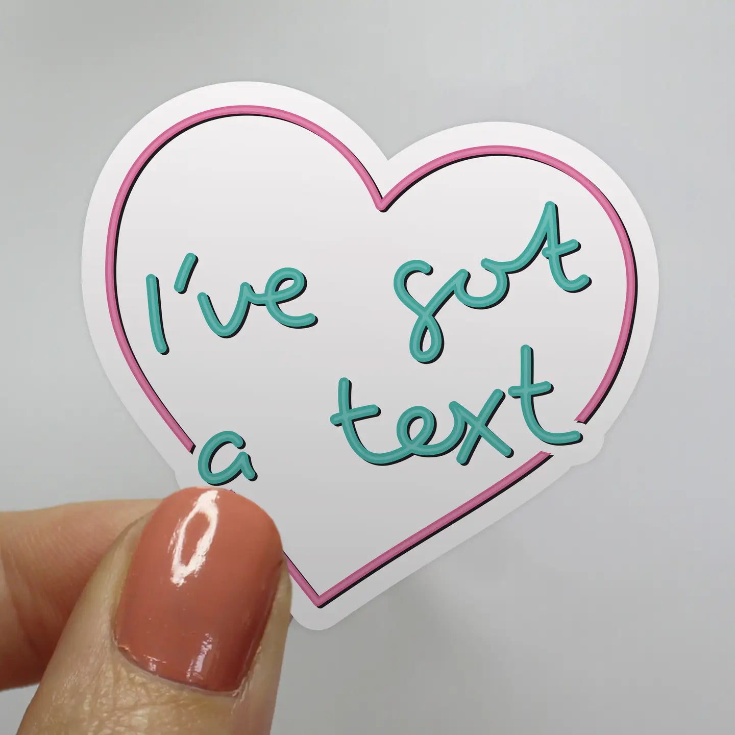 I've Got a Text Love Island Heart Sticker
