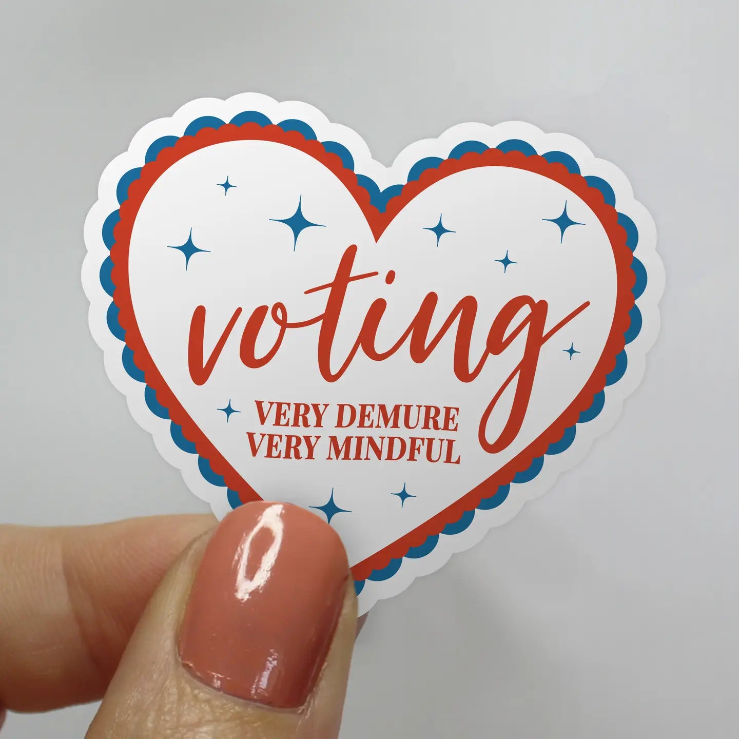 Voting Very Demure Very Mindful Sticker