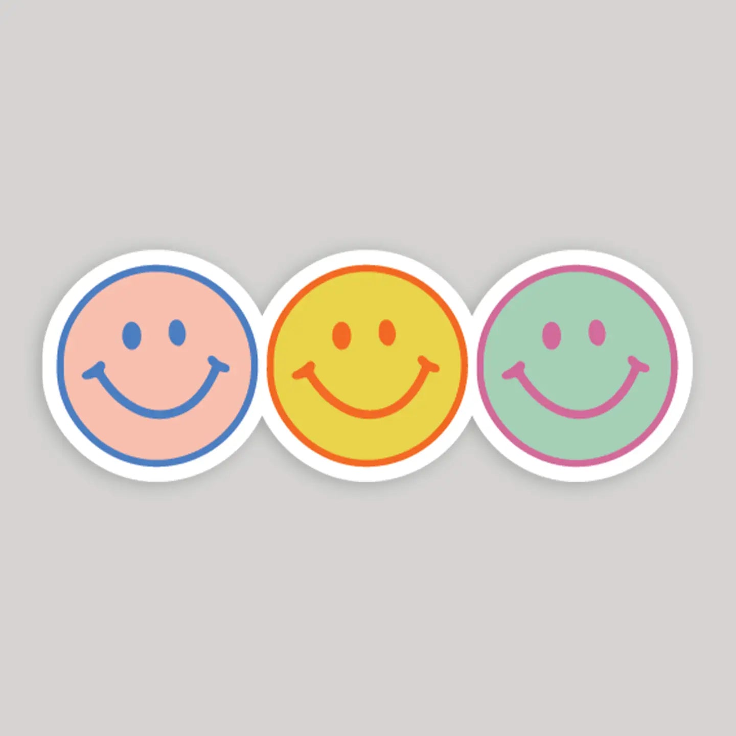 Bright Smiley Faces Sticker