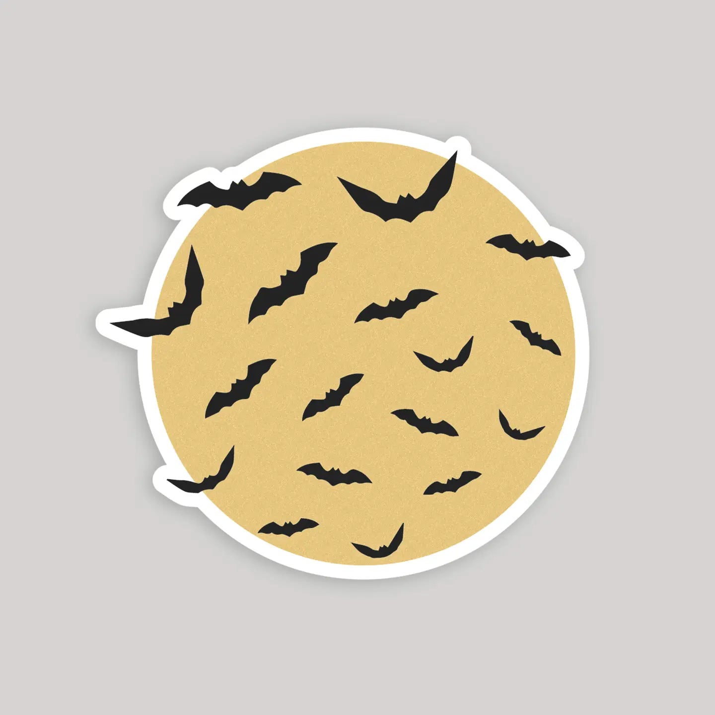 Moon and Bats Sticker