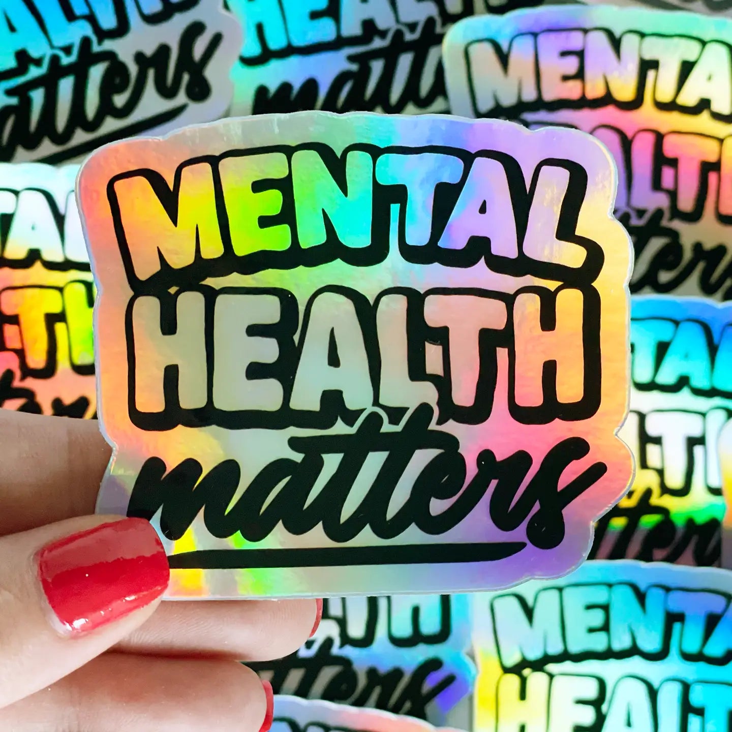 Holographic Mental Health Matters Sticker