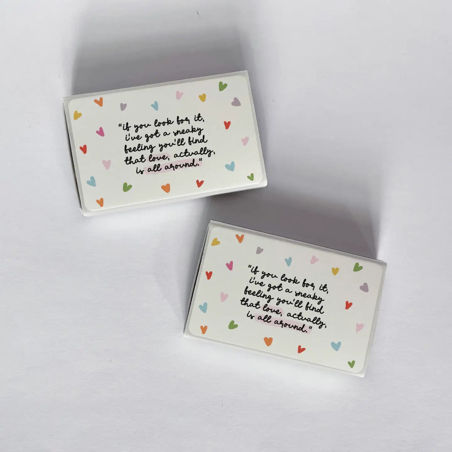 Love is All Around Hearts Matchbook