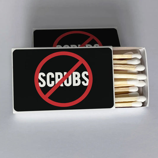 No Scrubs TLC Black and Red Matchbook
