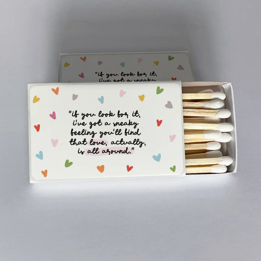 Love is All Around Hearts Matchbook