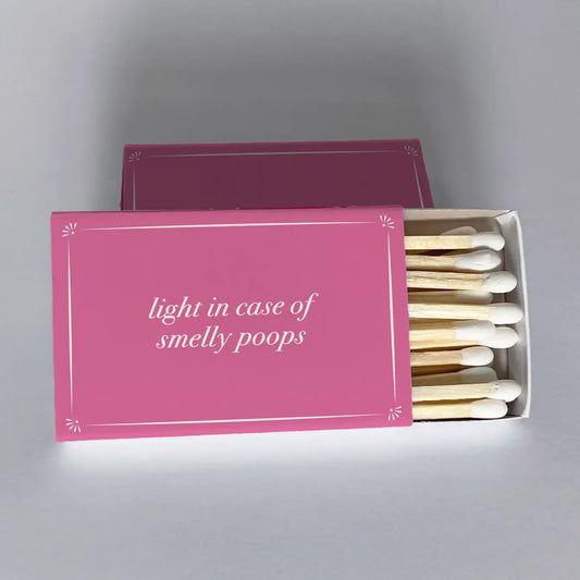 Light In Case of Smelly Poops Pink Matchbook