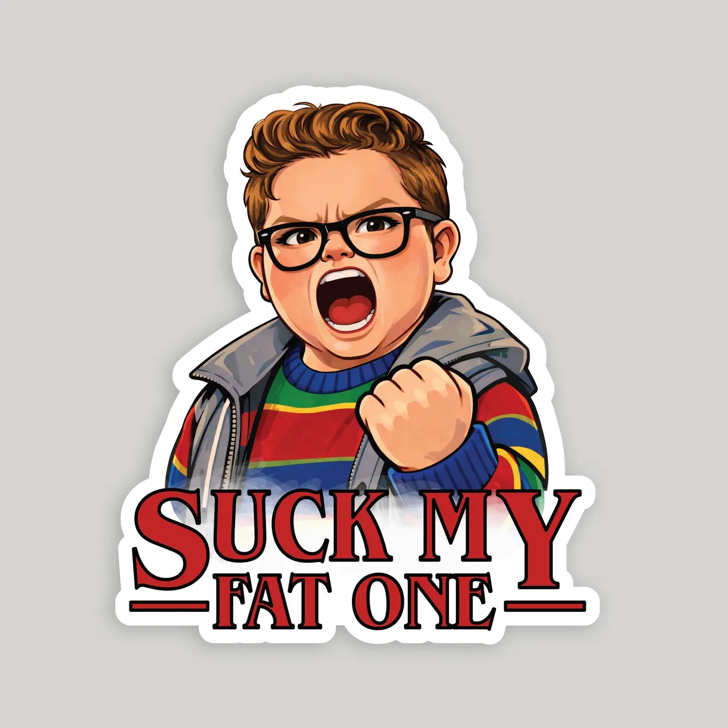 Suck My Fat One Derek Stranger Things Sticker