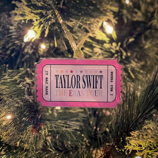 Eras Tour Taylor Swift Ticket Acrylic Christmas Ornament