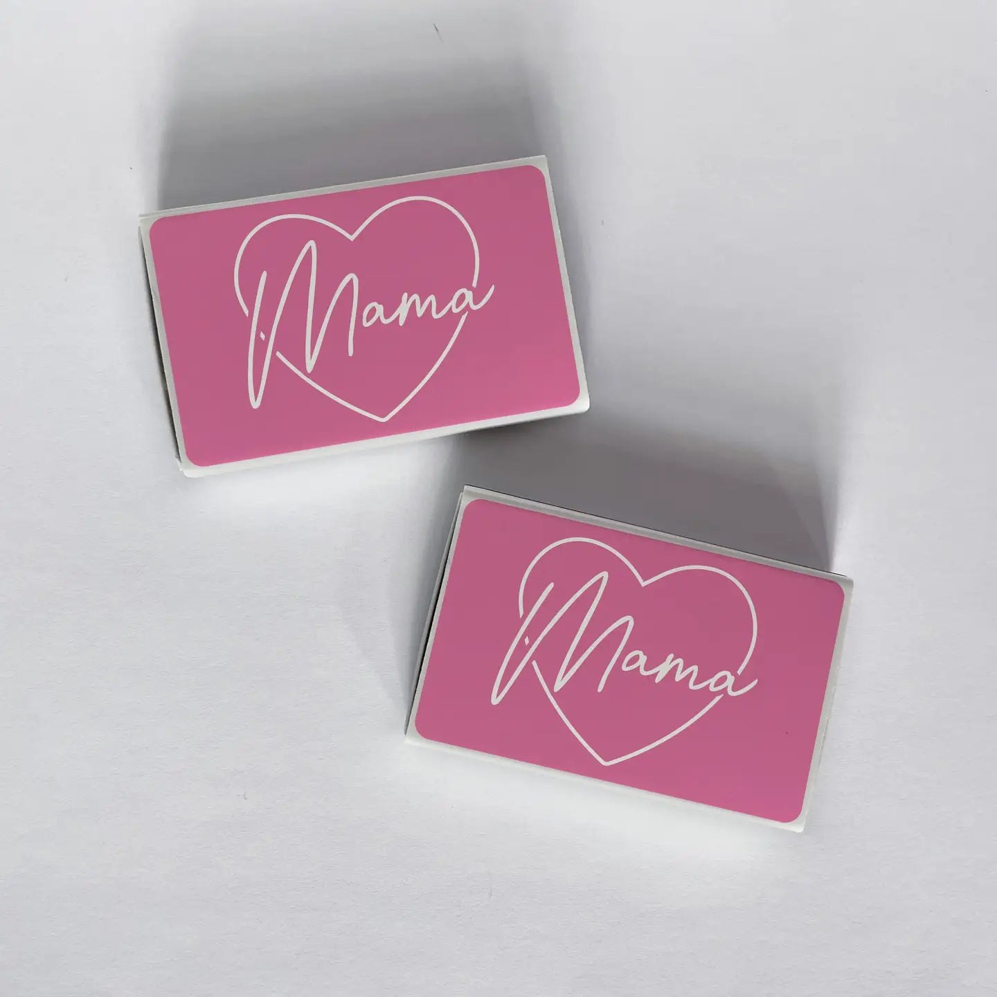 Mama Script Heart Pink Matchbook