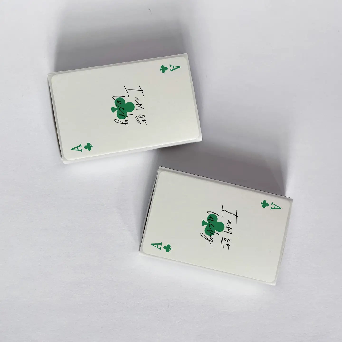 I Am So Lucky Green Ace of Clubs Playing Card Matchbook