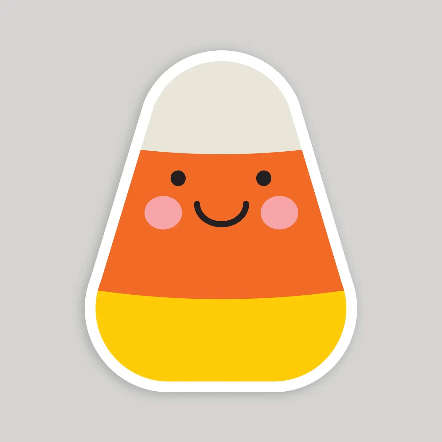 Candy Corn Face Sticker