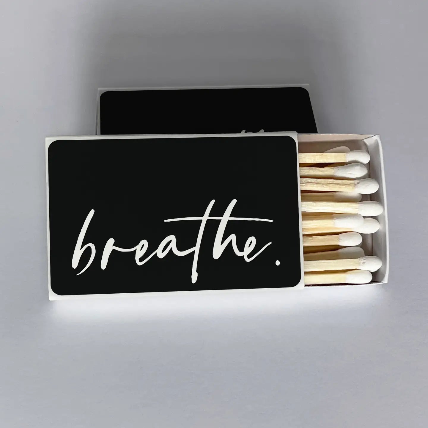 Breathe Script Black Matchbook