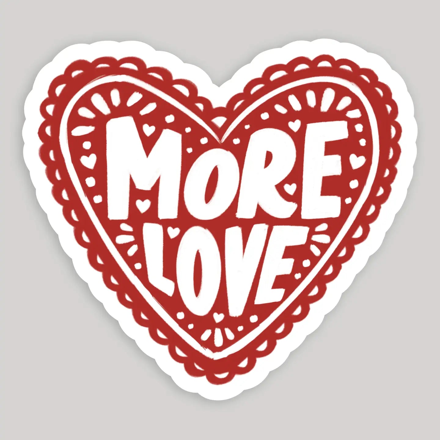 More Love Heart Sticker