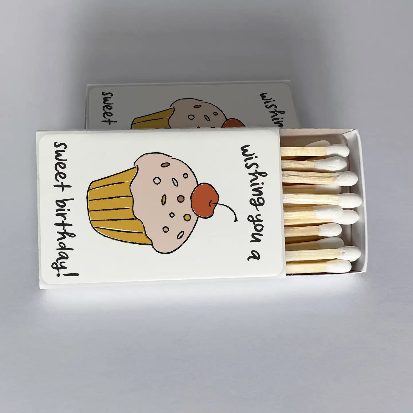 Wishing You a Sweet Birthday Cupcake Matchbook