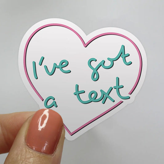 I've Got a Text Love Island Heart Sticker