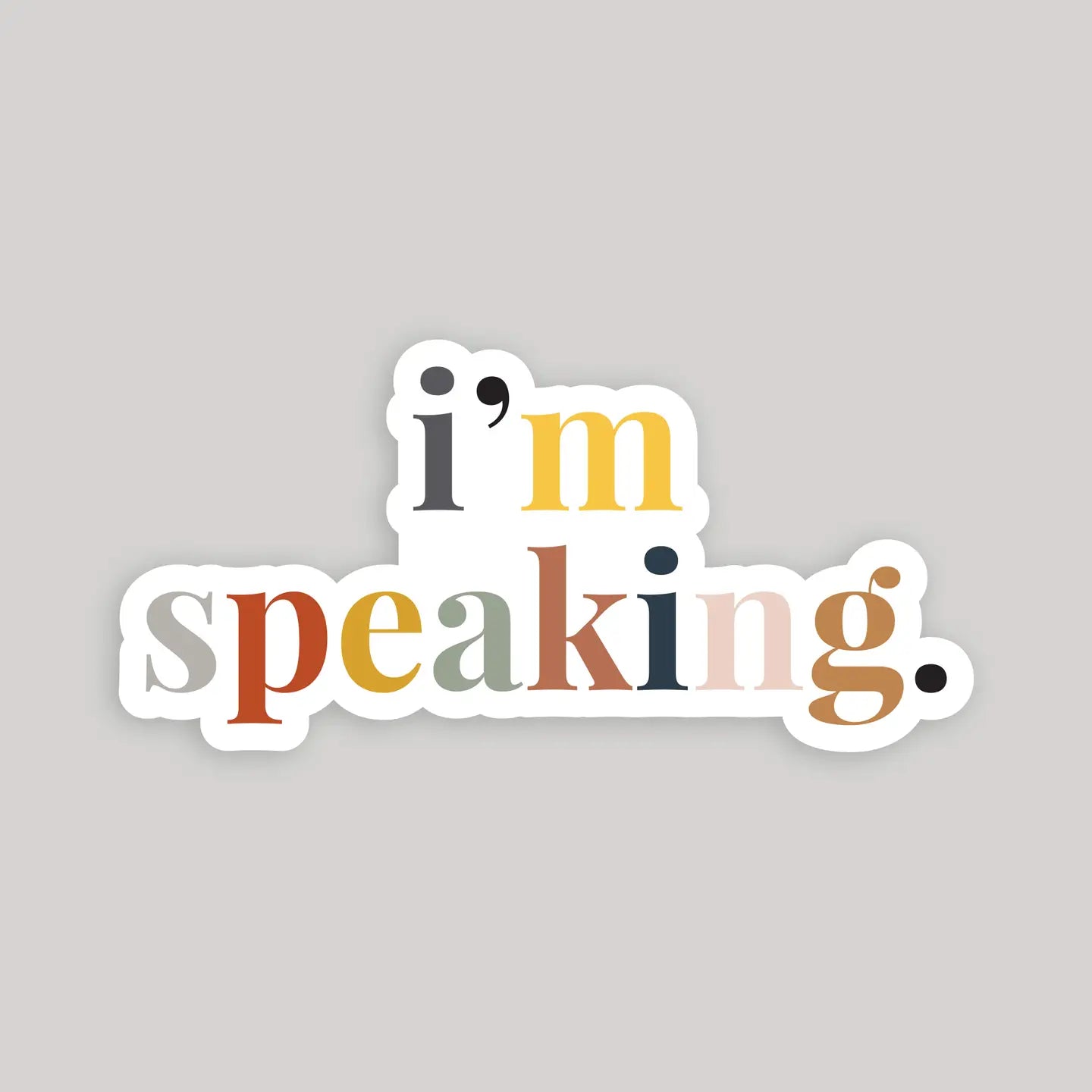 I'm Speaking Kamala Harris Glossy Sticker