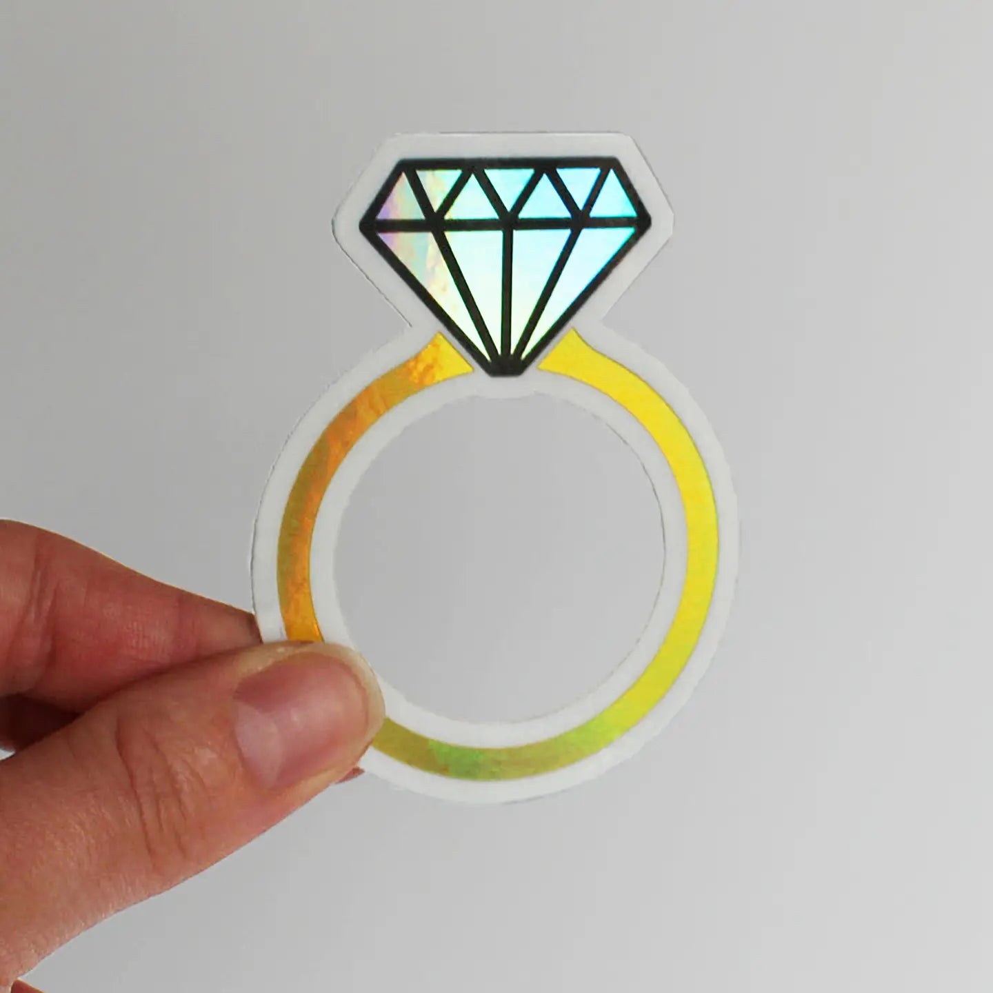 Engagement Ring Holographic Sticker