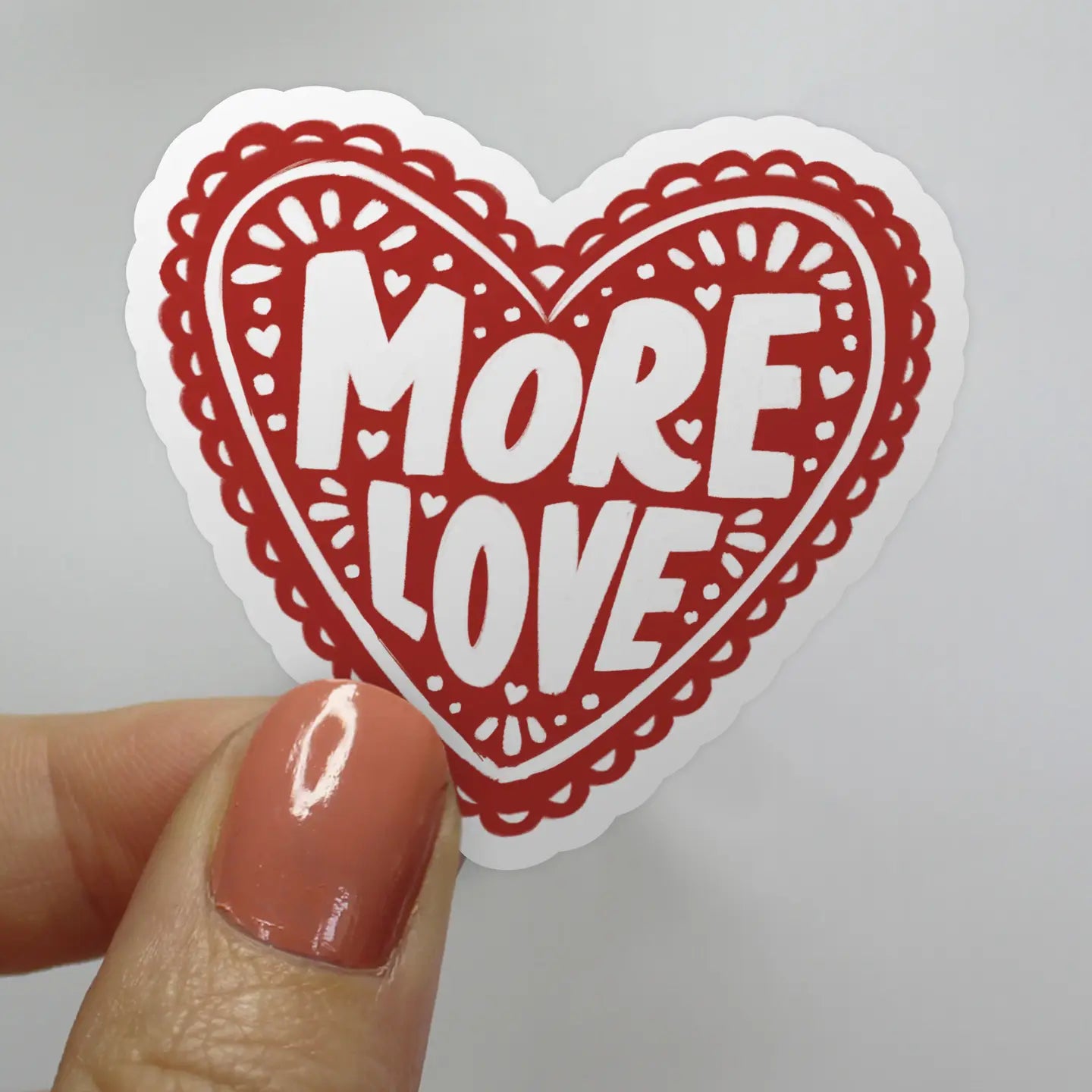 More Love Heart Sticker