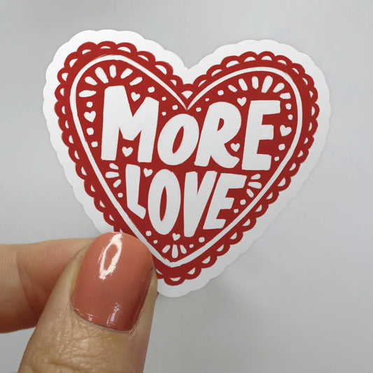 More Love Heart Sticker