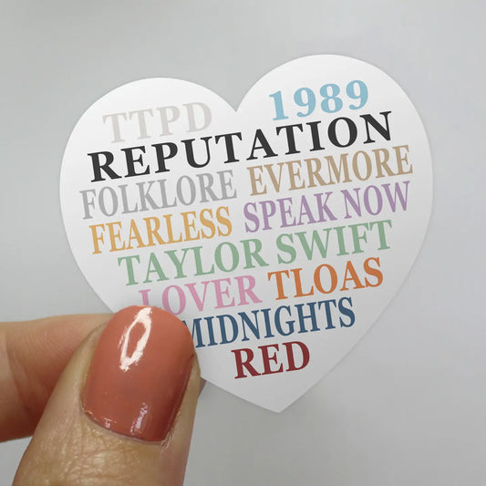 Taylor Swift 12 Albums Heart Sticker