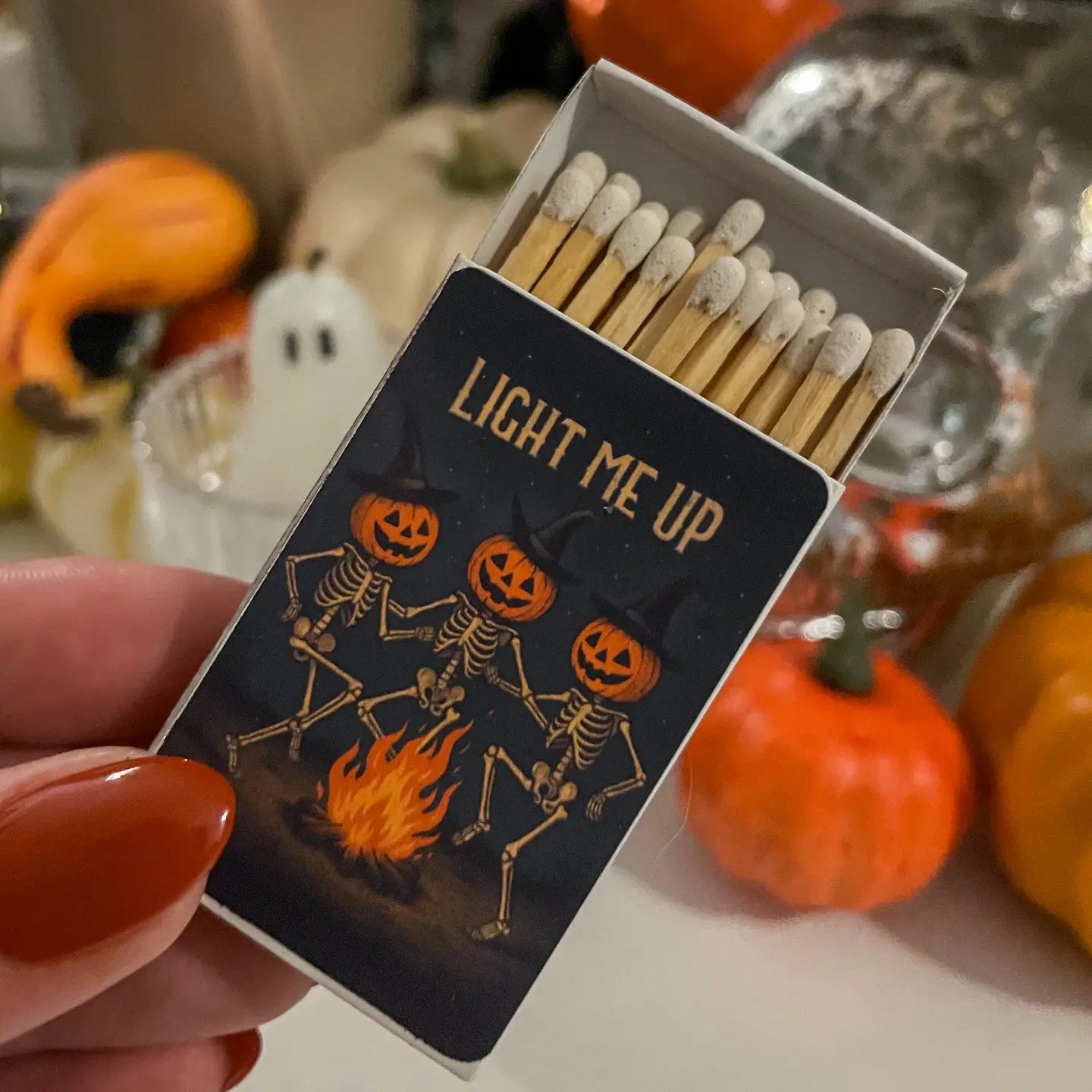 Light Me Up Dancing Skeleton Witches Taylor Swift Matchbook