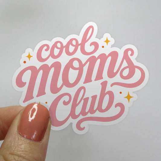 Cool Moms Club Pink Sticker