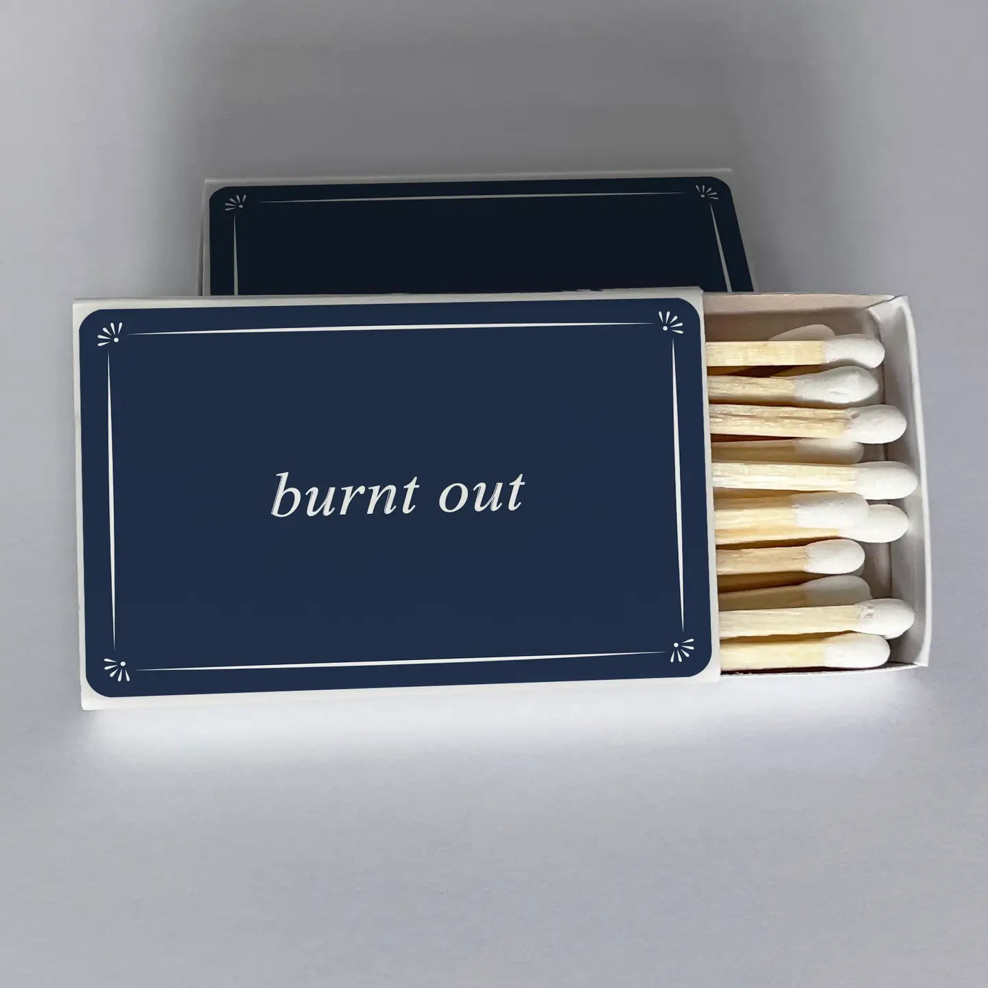Burnt Out Navy Blue Matchbook