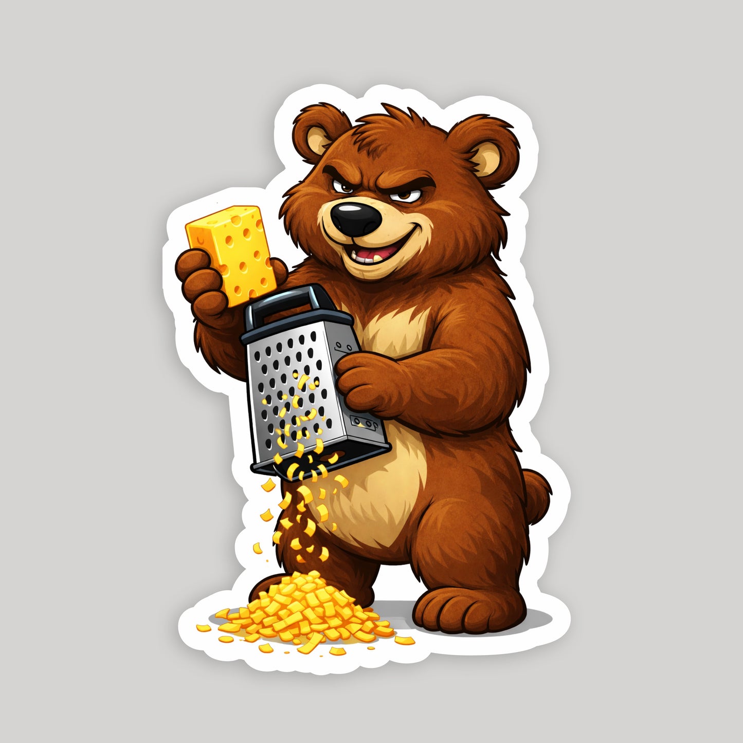 Bear Grating Cheese Chicago Sticker