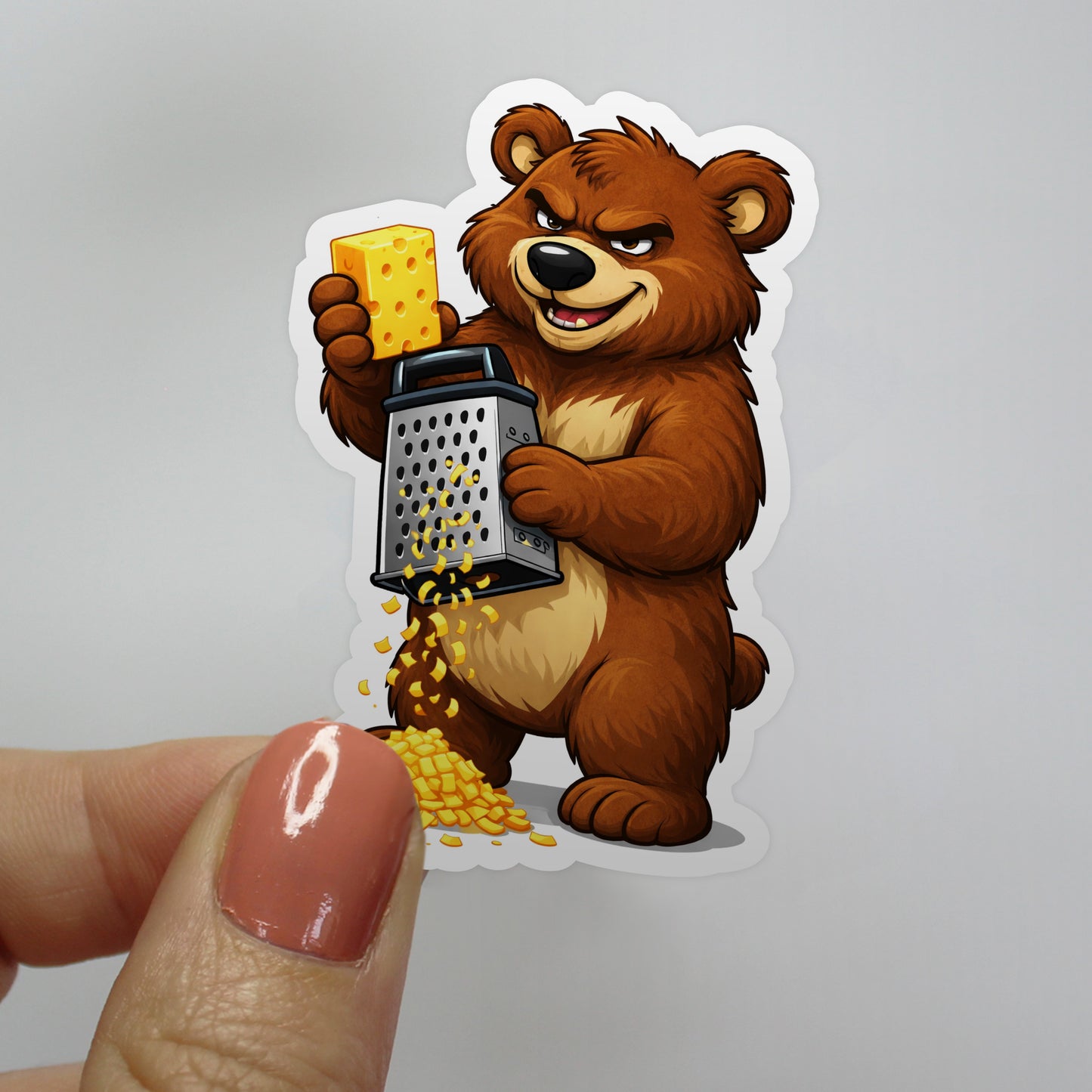 Bear Grating Cheese Chicago Sticker