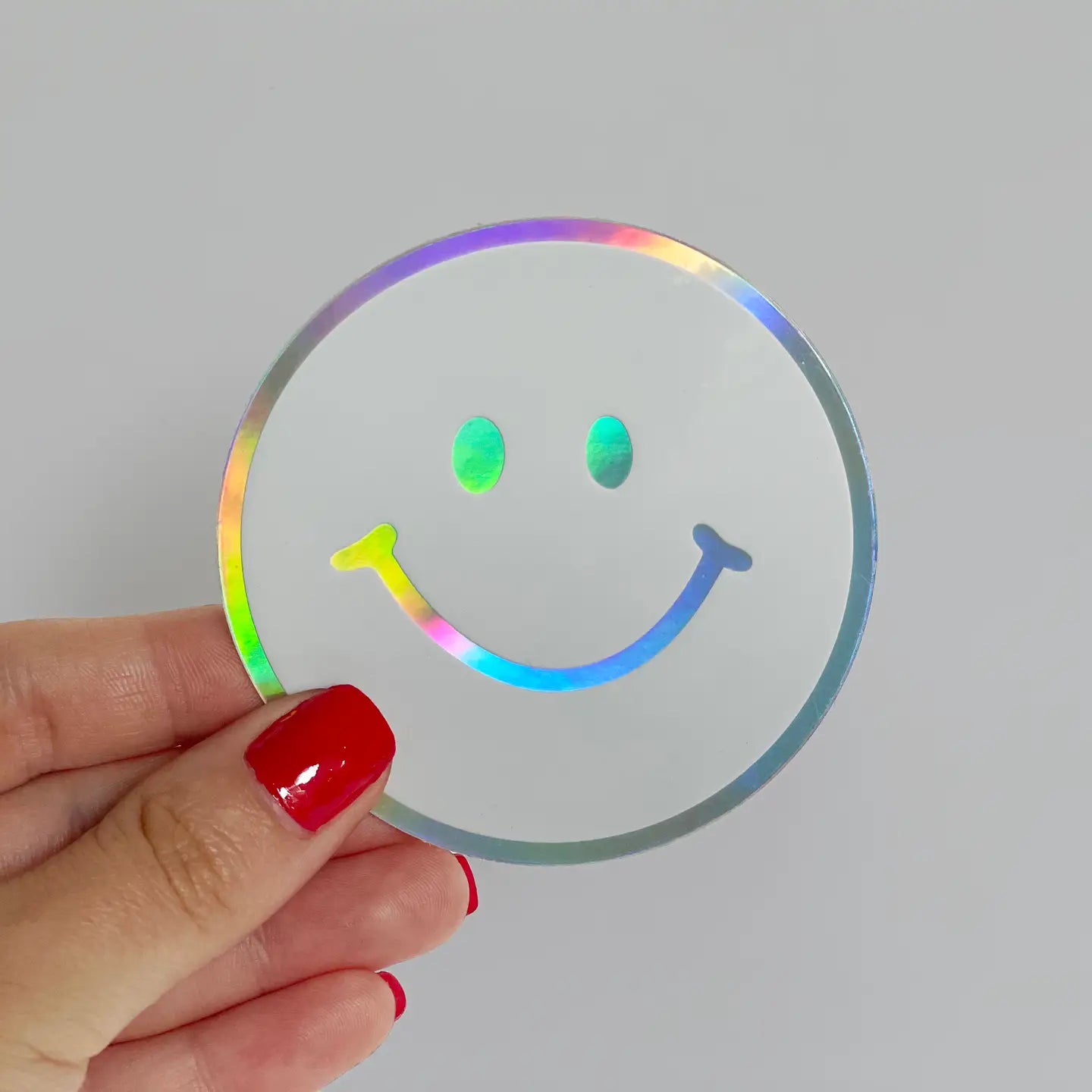 Holographic Smiley Face Sticker