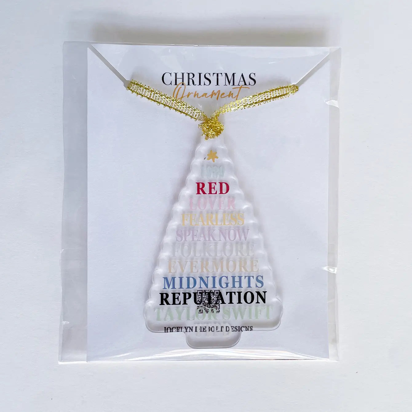 Swiftmas Tree Taylor Swift Eras Acrylic Christmas Ornament