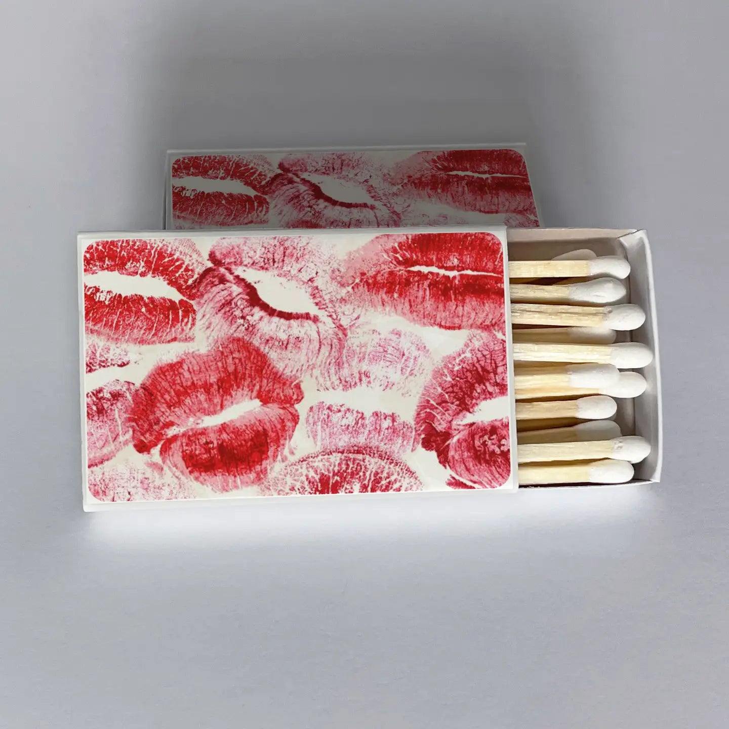 Kisses Lipstick Kiss Marks Red and Pink Matchbook
