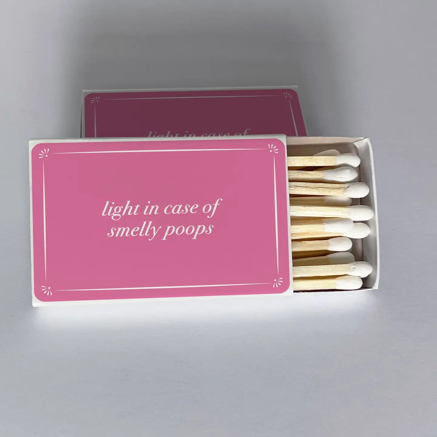 Light In Case of Smelly Poops Pink Matchbook