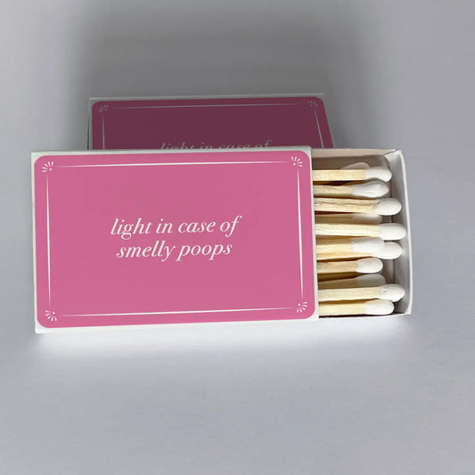 Light In Case of Smelly Poops Pink Matchbook