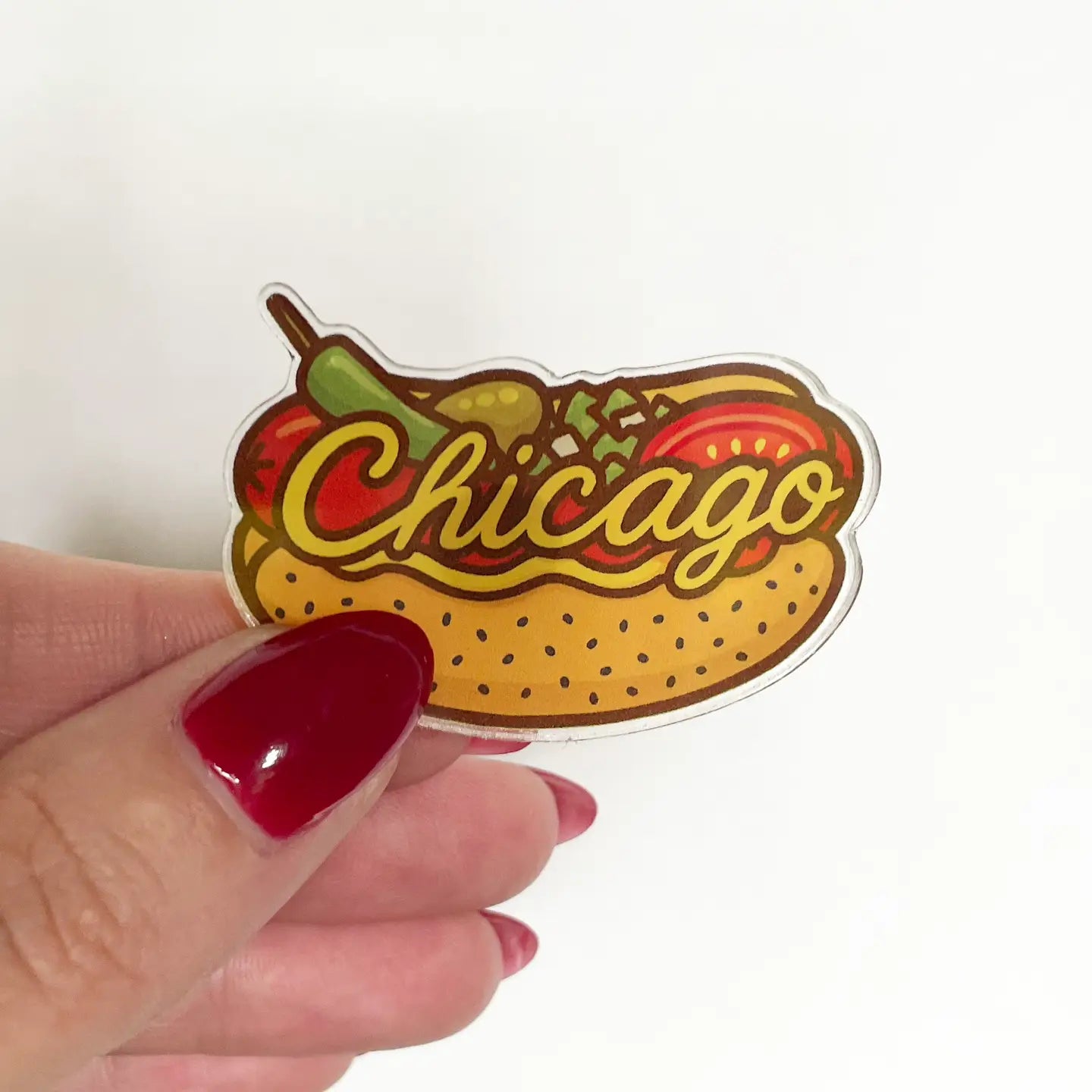 Chicago Style Hot Dog Magnet