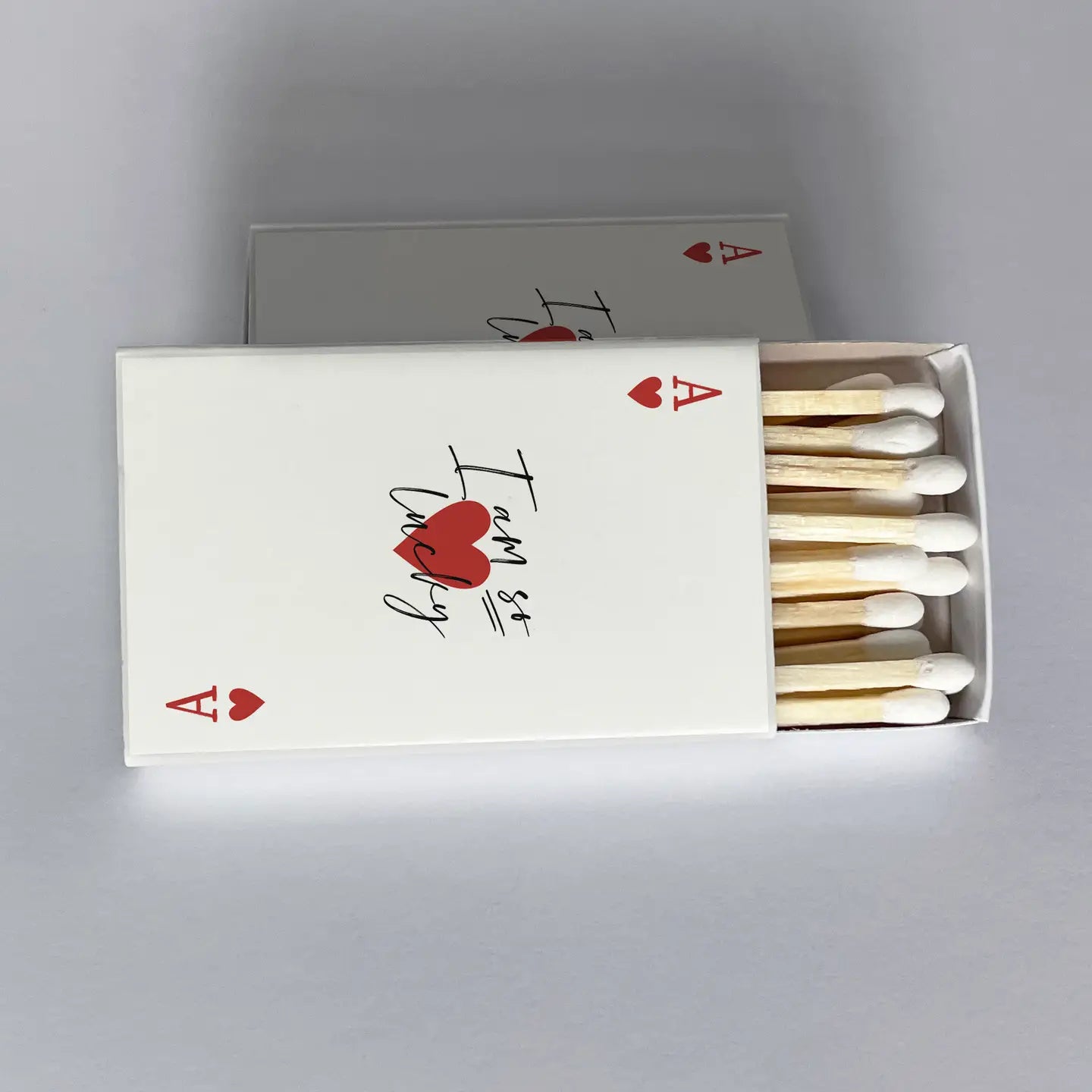 I Am So Lucky Ace of Hearts Playing Card Matchbook