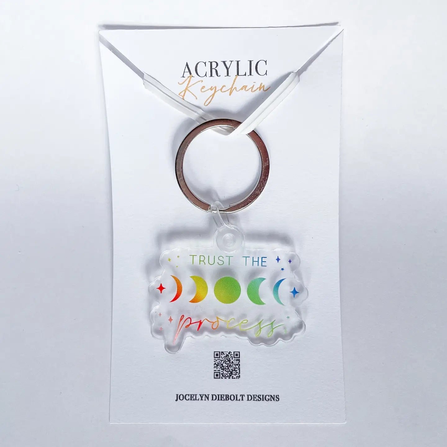 Trust the Process Gradient Acrylic Keychain