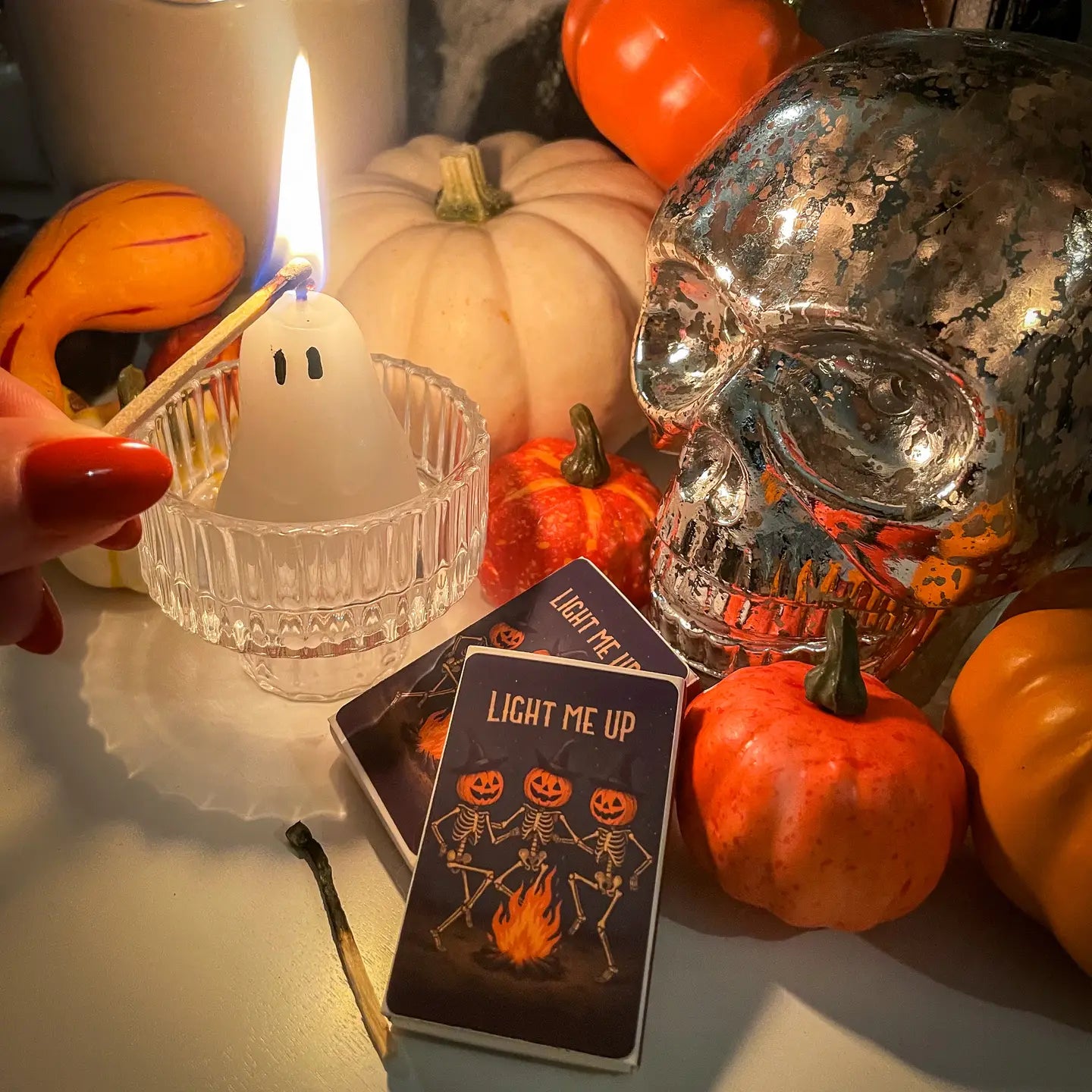 Light Me Up Dancing Skeleton Witches Taylor Swift Matchbook