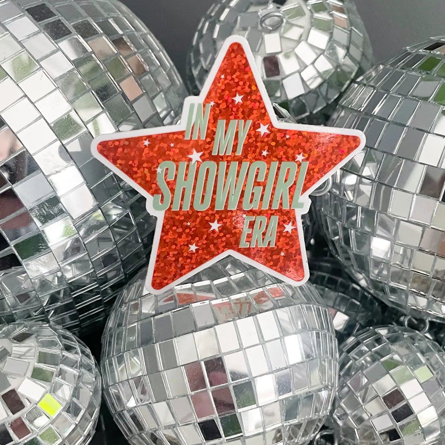 In My Showgirl Era Taylor Swift Star Glitter Sticker