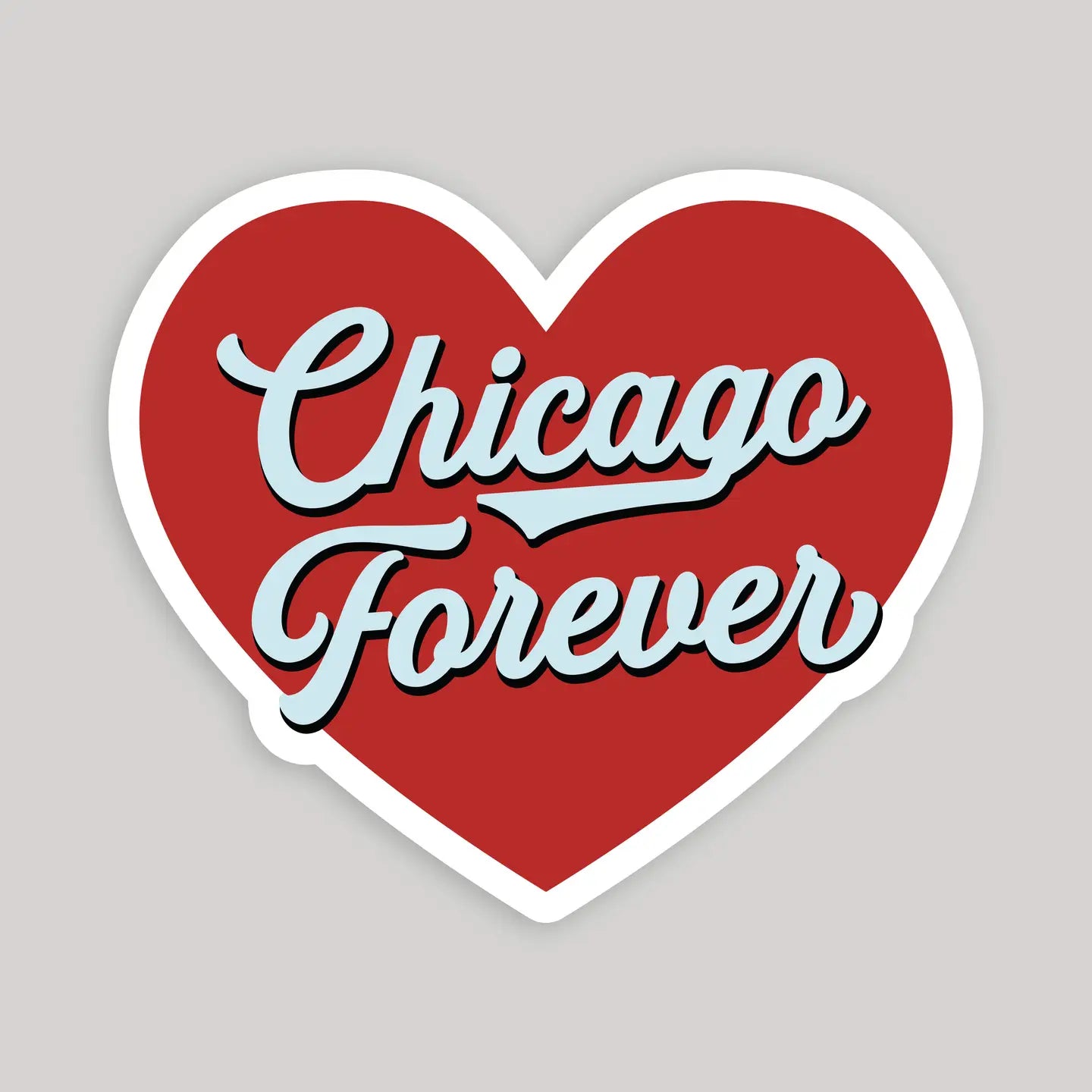 Chicago Forever Heart Sticker