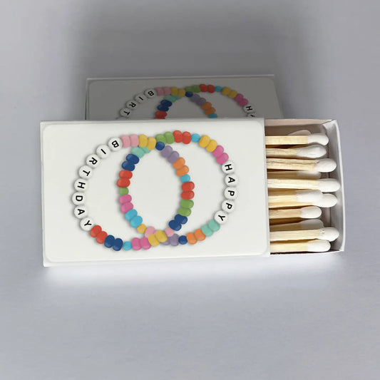Happy Birthday Friendship Bracelet Matchbook