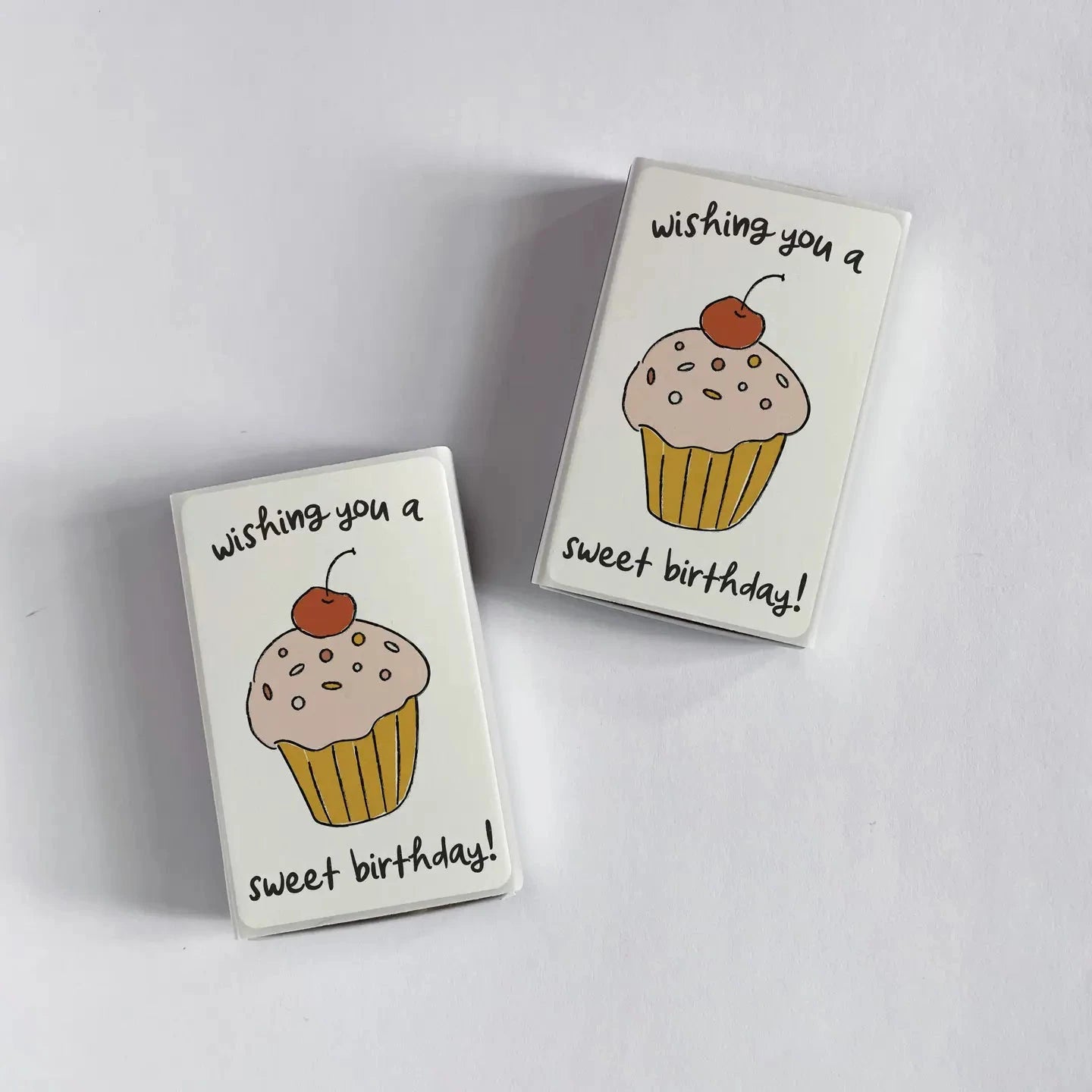 Wishing You a Sweet Birthday Cupcake Matchbook